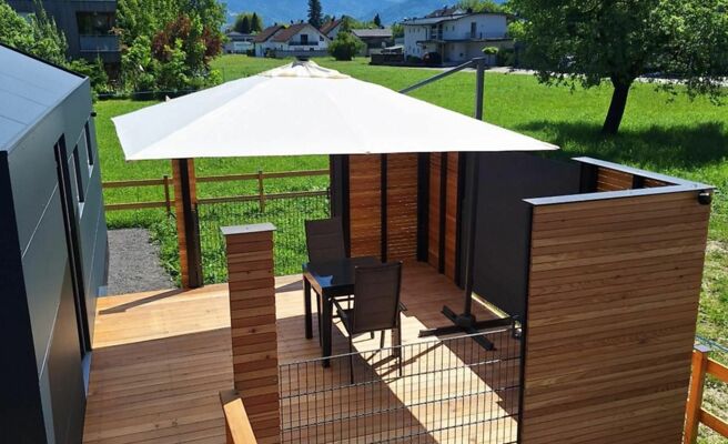 Tiny House mÃ¶bliert inkl grosser Terrasse